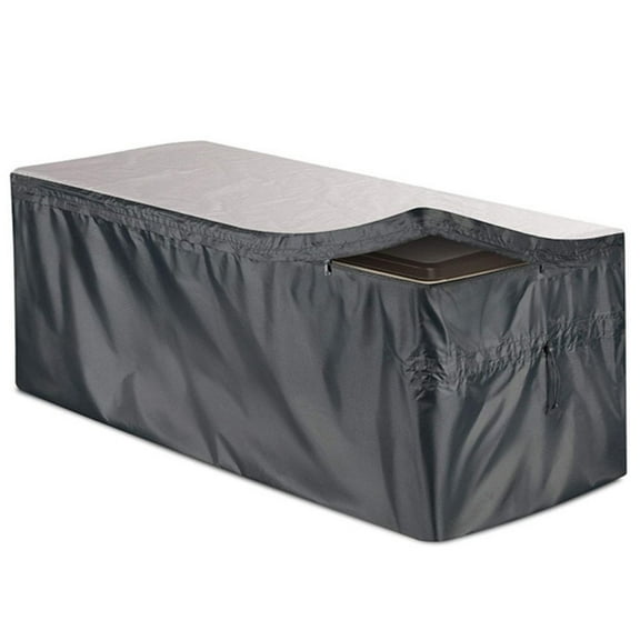 KEINXS Patio Deck Box Cover Waterproof Storage Deck Boxes Covers for Indoor and Outdoor Furniture  Black 131*69*71cm