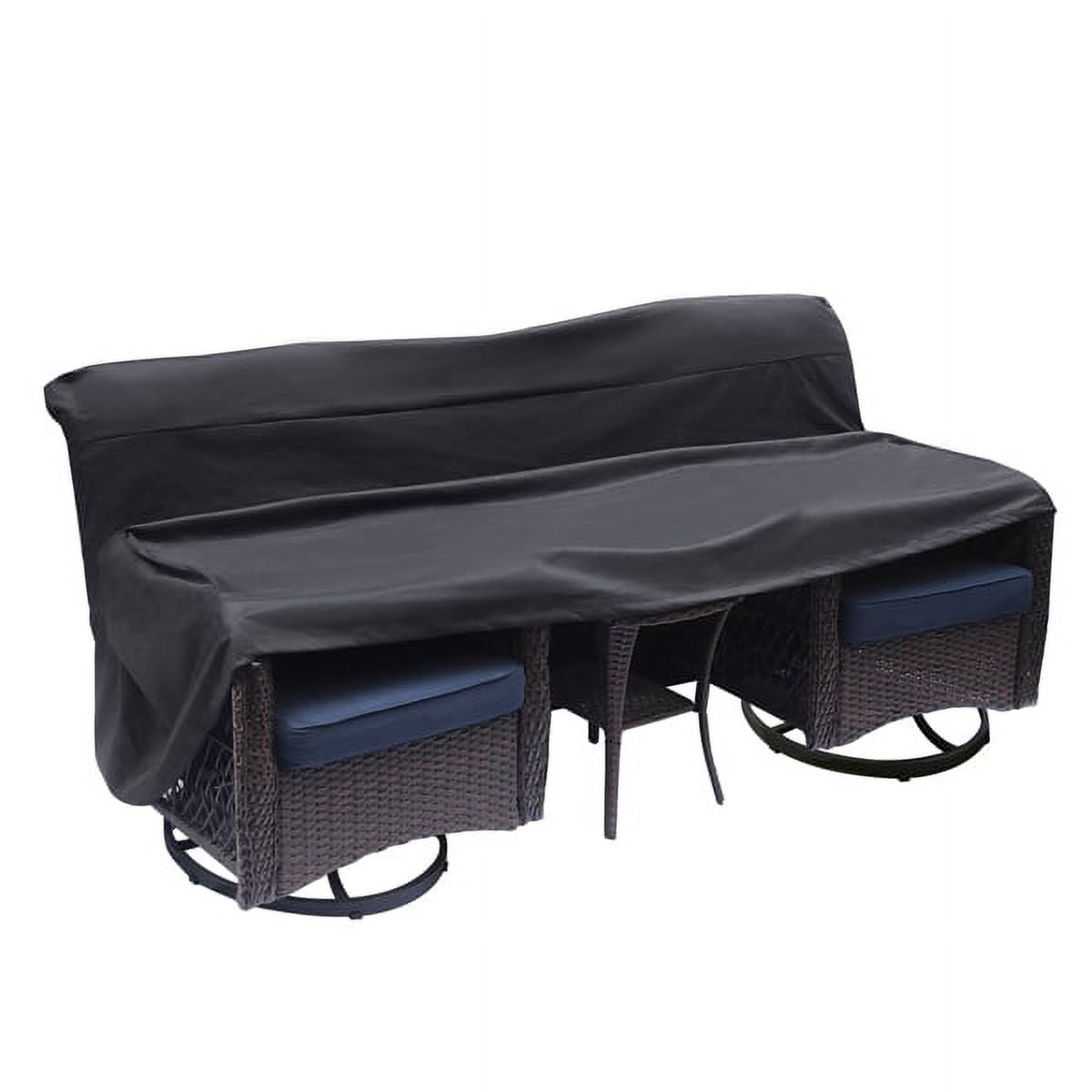 KEINXS Patio Furniture Cover Outdoor Table and Chair Cover, Heavy Duty Oxford Fabric Garden