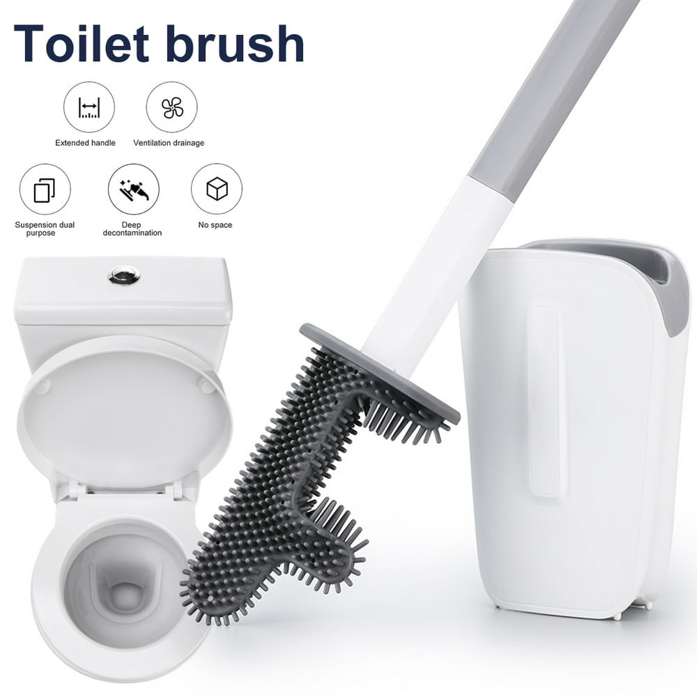 KEINXS ” Silicone Toilet Brush Cactus Toilet Brush and Holder Set ...