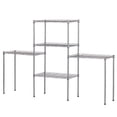 thumbnail image 1 of KEINXS Silver Variety Metal Combination Rack Shelf Kitchen Organizer Rack Floor Storage Rack Microwave Rack, 1 of 5