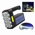 thumbnail image 1 of KEINXS Solar Rechargeable Portable Searchlight Household 8 LED Handheld Emergency Multi-function Flashlight Outdoor Emergency Marine Boat Search Light, 1 of 7