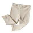 thumbnail image 1 of KEINXS Toddler Baby Girls Boys Leggines Rib Knit Lace Trim Pantyhose Winter Warm Tights Leggings Pants Beige 2-3 Years, 1 of 10