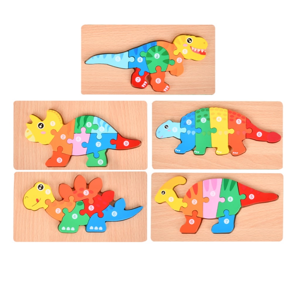 KEINXS Toddler Puzzles for Kids Ages 3-5 Dinosaur Puzzle 5-Pack ...