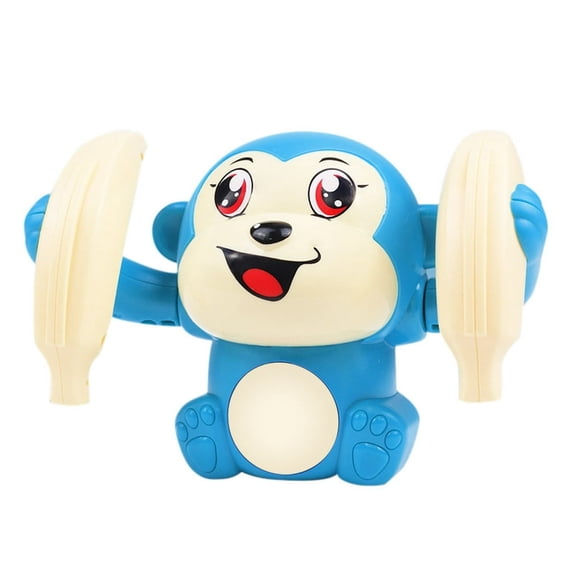 KEINXS Toys Baby Toys Early Electric Flip And Head Monkey Toys Electric Flip Monkey Sound Activated Monkey Light Up Rolling Toy Fun 360° Flip Crawl Toy With Lights And Music For 3+ Boys