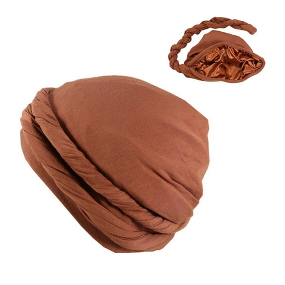 KEINXS Turban For Men Muslim Vintage Twist Head Wrap Turban 58-60cm