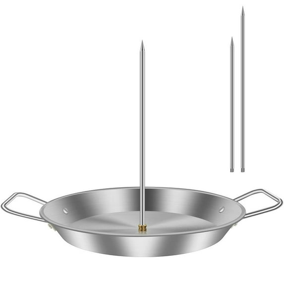 KEINXS Vertical Skewer Brazilian Barbecue Skewer Stand Stainless Steel Removable Grilling Meat Spit for Roasting Meat Steak Whole Chicken Sausage