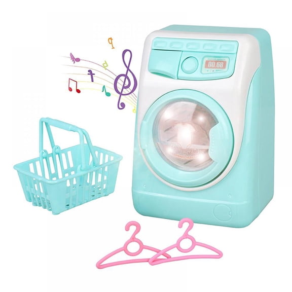KEINXS Washer Dryer Toys - Mini Simulation Dollhouse Furniture Realistic Pretend Play Appliance for Kids Interactive Toy Washing Machine Unique Toy Ages 2+