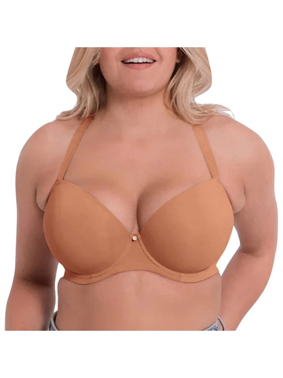 Women‘s Comfortable And Sexy Large Size Thin Cup Smooth Face Traceless Adjustable Steel Rim Bra
