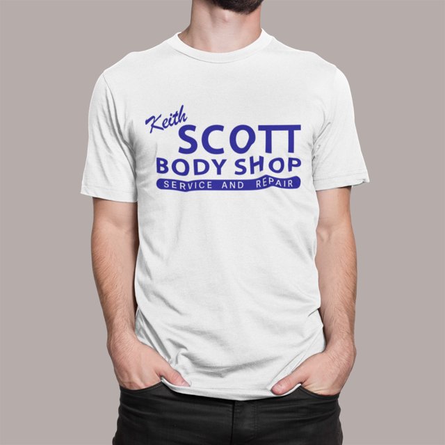 KEITH SCOTT BODY SHOP T SHIRT ONE TREE HILL ADULTS KIDS