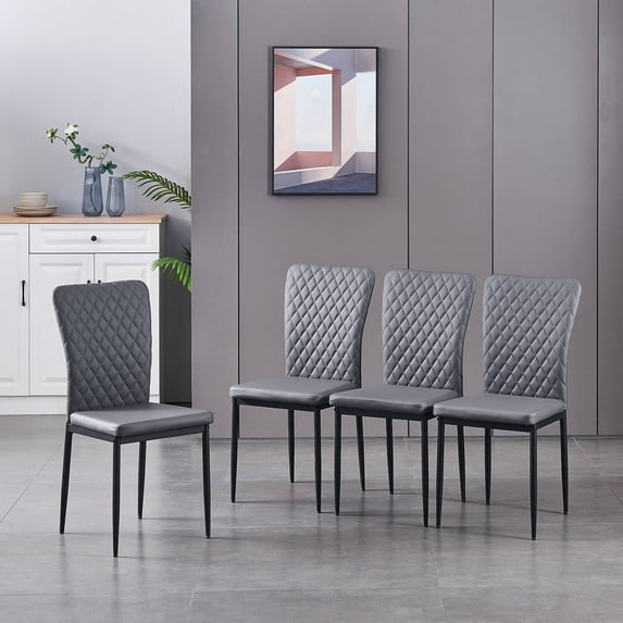 KEIVVAKN Dining Room Chairs Set of 4 PU Leather Kitchen Living Room Furniture