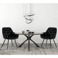 thumbnail image 1 of KEIVVAKN Dining Room Set of 4 Velvet Black Chairs Modern Kitchen Living Room Armchairs, 1 of 9