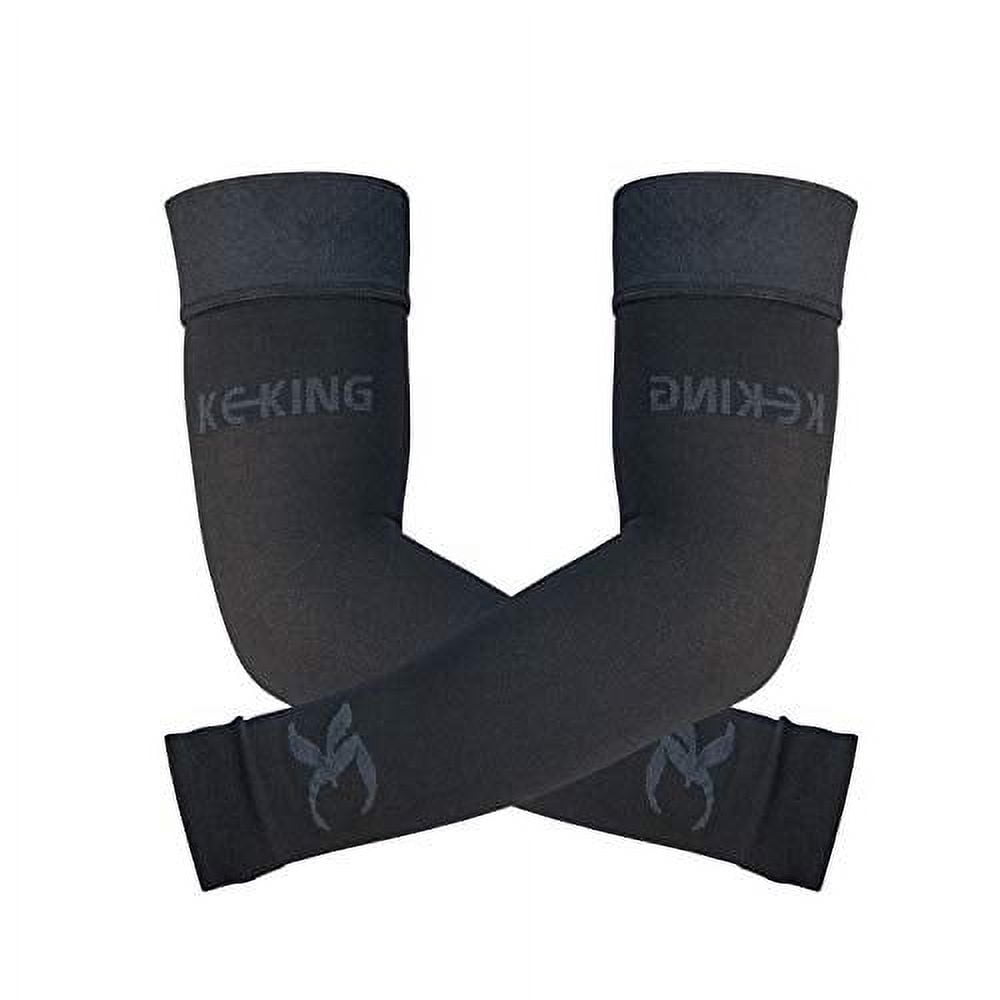 KEKINGÂ® Lymphedema Compression Arm Sleeves with Silicone Band for Men