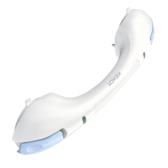 KEKOY 17.5 Inch Heavy Duty Removable Suction Handle for Bathtub and Shower, No Drilling Removable for Bathtubs Showers, Ideal for Seniors Elderly & Handicap, Blue