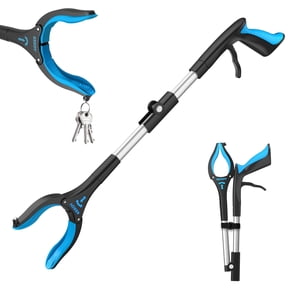 KEKOY 26 Inch Folding Reacher Grabber Tool, Blue