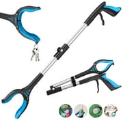 KEKOY 32 inch Grabber Reaching Tool, Reacher Grabber for Elderly, Foldable Gripper and Reaching Tool with Rotating Jaw, Blue Aluminum