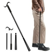 KEKOY 35 Detachable Shoe Horn with Long Handle, 3 in 1 Long Shoe Horn for Seniors with Sock Remover, Extra Long Dressing Stick Aid with Foam Handles