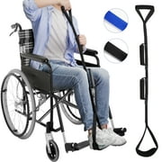 KEKOY 42" Long Leg Lifter Strap with Two Foam Handle and Foot Loop, Mobility Aid for Hip & Knee Replacement, Wheelchair, Handicap, Black