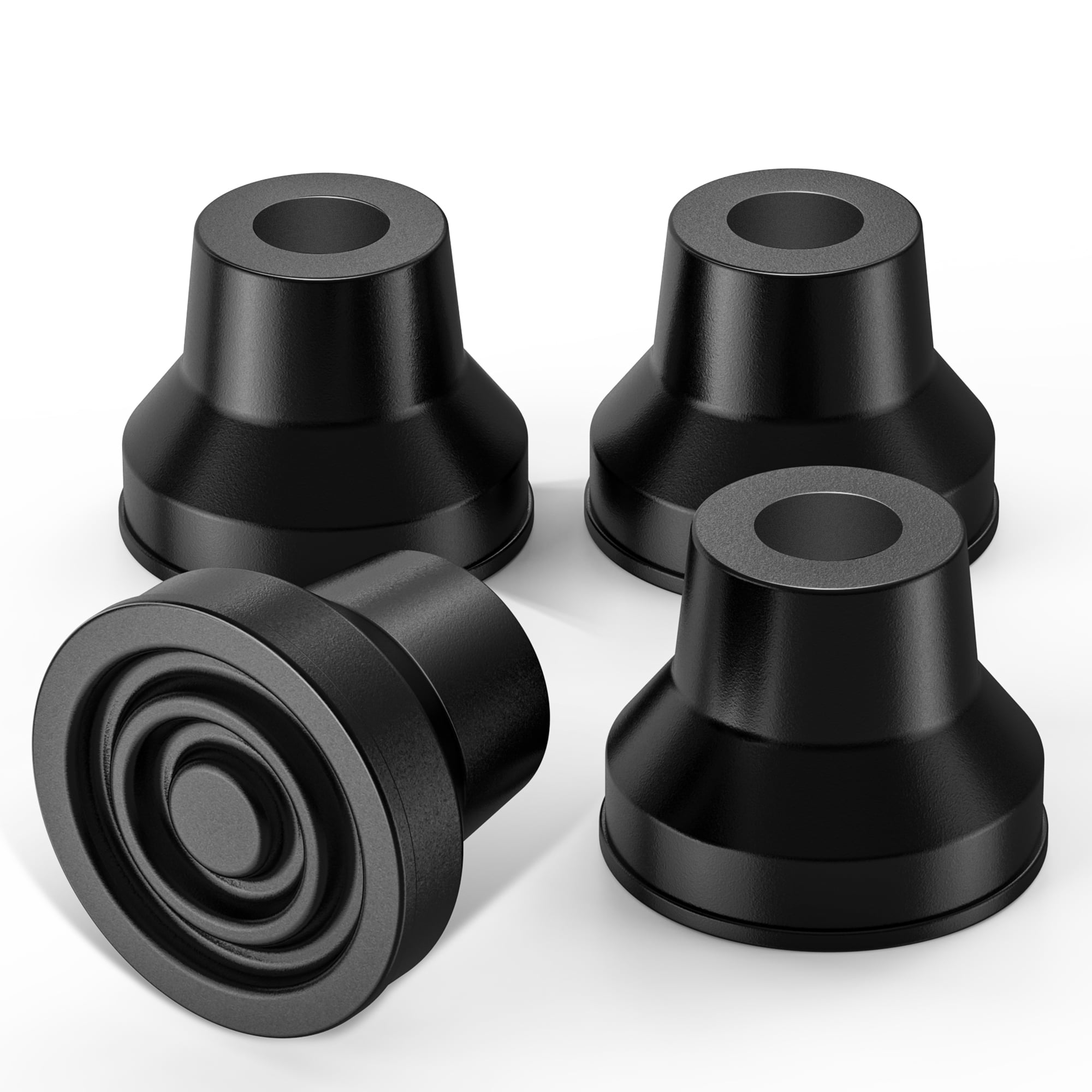 KEKOY 4pcs Quad Cane Tips, NonSlip Replacement Rubber Foot, Cane Accessories for Walking Cane