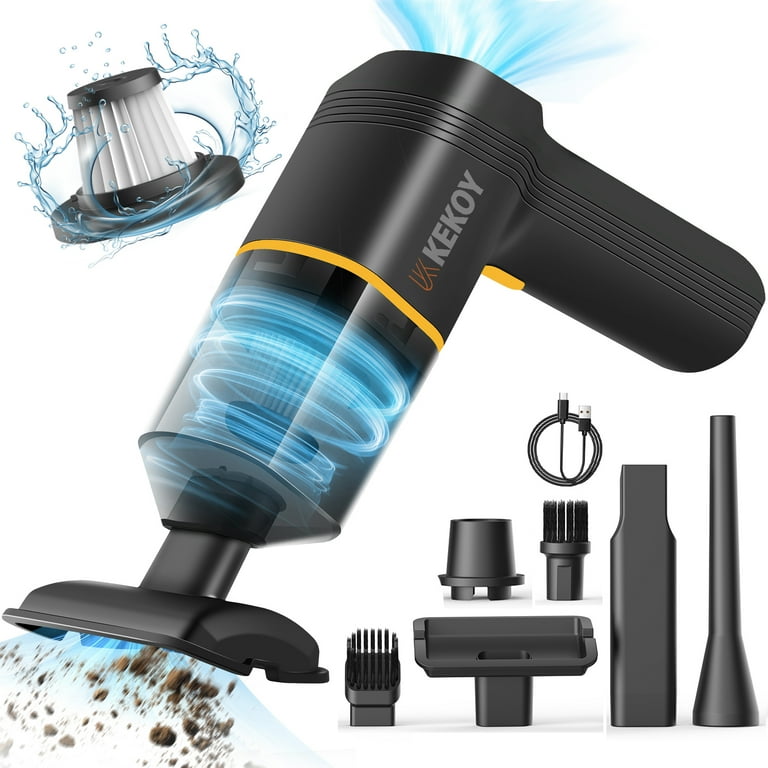 KEKOY Small Car Vacuum Cleaners Cordless Mini Handheld Portable Vacuum Cleaners Cordless for Car Home Office Dorm Pet Hair Black