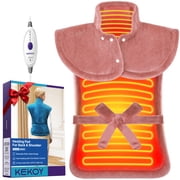 KEKOY Heating Pad for Back, Neck & Shoulders Relief, Wearable Electric Heat Pad with 4 Heat Settings & Detachable Belt, Birthday Gifts for Men and Women, 24" x 