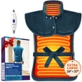 thumbnail image 1 of KEKOY FSA/HSA Heating Pad for Back, Neck & Shoulders Relief, Extra Large Electric Heat Pad 24"x37", 4 Heat Settings, Auto Shut-off & Machine Washable, Gifts, Dark Green, 1 of 12