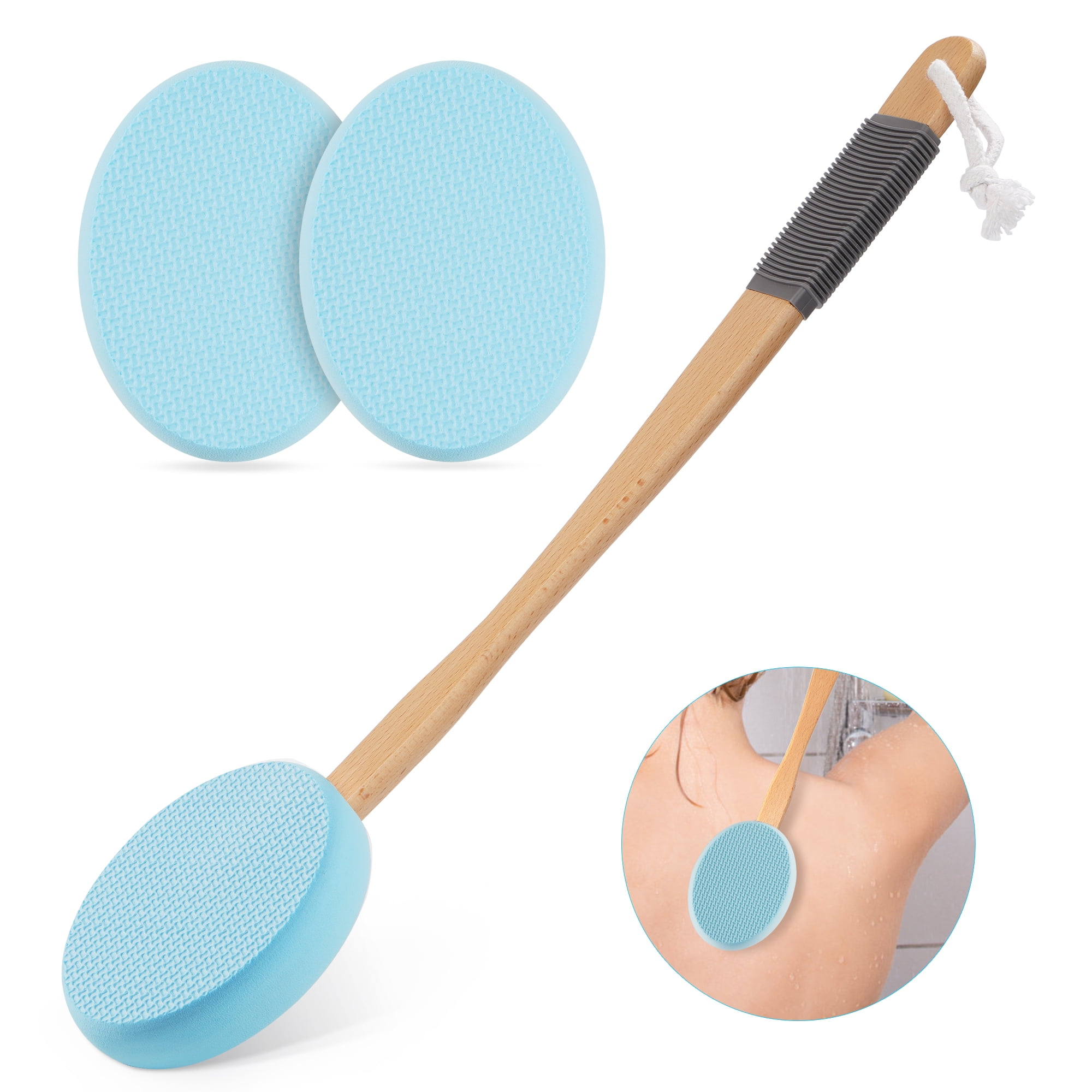KEKOY Long Handle Lotion Applicator, Back Scrubber Massager Bath Brush