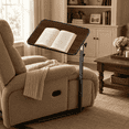 thumbnail image 1 of Kekoy Overbed Table with Wheels, 90° Tilting Tabletop and Adjustable Height, Rolling Hospital Bedside Table for Reading, Laptop Work and Post-Surgery Recovery, 1 of 8