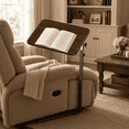 thumbnail image 1 of KEKOY Overbed Table with Wheels, 90° Tilting Tabletop and Adjustable Height, Rolling Hospital Bedside Table for Reading, Laptop Work and Post-Surgery Recovery, 1 of 9