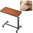 thumbnail image 1 of KEKOY Overbed Table with Wheels, Easy Height Adjustable Bedside Table for Bed for Elderly, Rolling Bed Tray Table for Eating & Reading, Stable Support for Medical Home Care and Hospital Use, 1 of 11