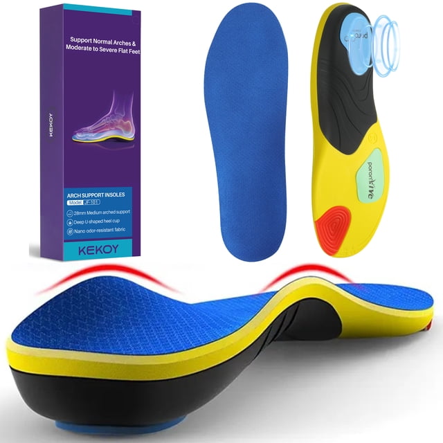 KEKOY Shoe Inserts for Women & Men, Comfortable Arch Support Insoles ...