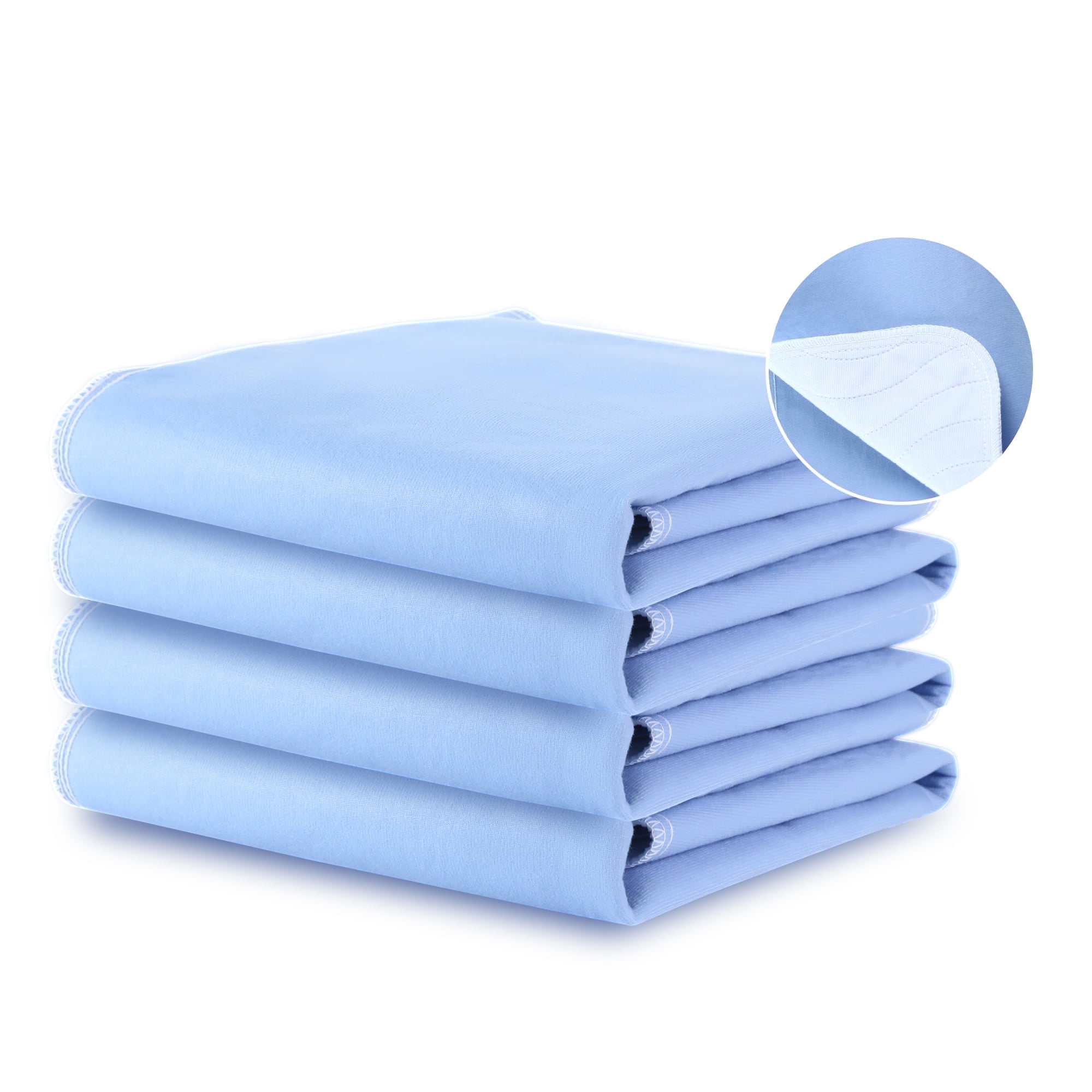 KEKOY Reusable & Washable 34x36 inch Bed Pads for Incontinence, 4 Pack Waterproof Pee Pads for Adults, Seniors, and Pets