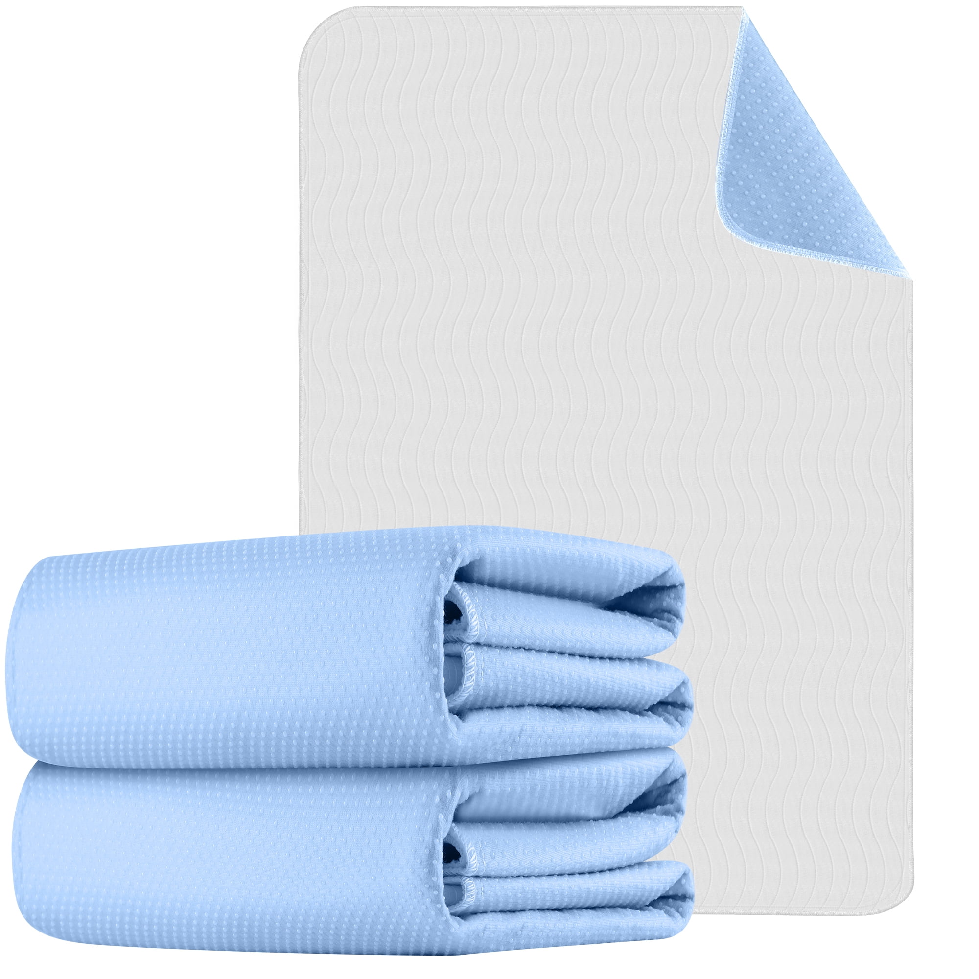 KEKOY 34 x 52" Washable Bed Pads with Anti-Slip Backing, 2 Pack Heavy Absorbency Bed Pads for Incontinence Reusable, Extra Large Pee Pads for Adults, Seniors