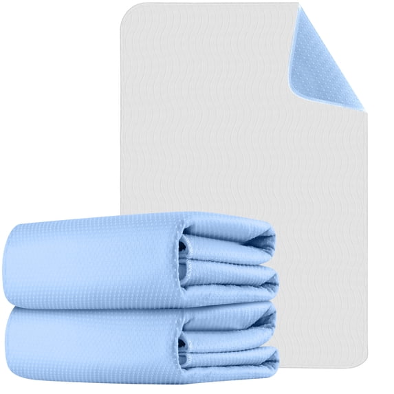 KEKOY 34 x 52" Washable Bed Pads with Anti-Slip Backing, 2 Pack Heavy Absorbency Bed Pads for Incontinence Reusable, Extra Large Pee Pads for Adults, Seniors