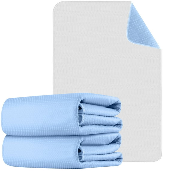 KEKOY 34 x 52" Washable Bed Pads with Anti-Slip Backing, 2 Pack Heavy Absorbency Bed Pads for Incontinence Reusable, Extra Large Pee Pads for Adults, Seniors, Dogs