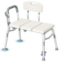 KEKOY Tub Transfer Bench for Bathtub and Showers, Adjustable Shower Bench, Bath Shower Chair Seat 400LBs for Elderly, Adults and Disabled