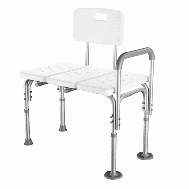 KEKOY Shower Transfer Bench for Bathtub 500LBs, FSA/HSA Eligible Tub Bath Shower Chair Seat, Height Adjustable Shower Stool for Elderly, Disabled, White