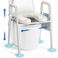 thumbnail image 1 of Kekoy Toilet Seat Riser for Seniors, Raised Toilet Seat with Handles, Fsa Hsa Eligible 400lb Elevated Toilet Risers, Tool-Free Assembly with Adjustable Height & Width, 1 of 9