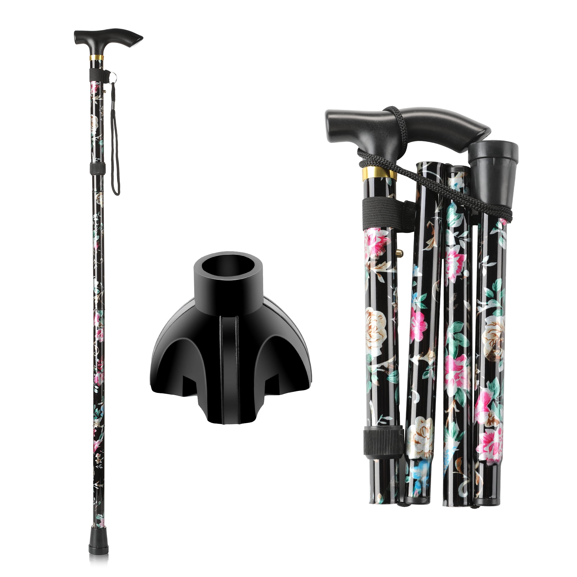 KEKOY Walking Cane for Women & Men, T Handle Portable and Foldable