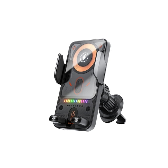 KELI [2025 New] Smart Auto-Sensing Wireless Car Phone Holder – 15W Qi Fast Charging, 360° Rotatable for iPhone/Android, Dual USB+ Battery Power, Home & Car Use
