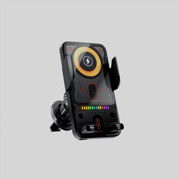 KELI [2025 New] Smart Auto-Sensing Wireless Car Phone Holder – 15W Qi Fast Charging, 360° Rotatable for iPhone/Android, Dual USB+ Battery Power, Home & Car Use