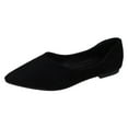 thumbnail image 1 of KELINFONG Black Flats Shoes for Women Suede Pointed Toe Slip on Casual Ballet Flats Dress Shoes, 1 of 7