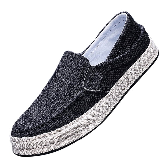 KELINFONG Canvas Loafers for Men Casual Boat Shoes Deck Shoes Walking Slip on Leisure Flat