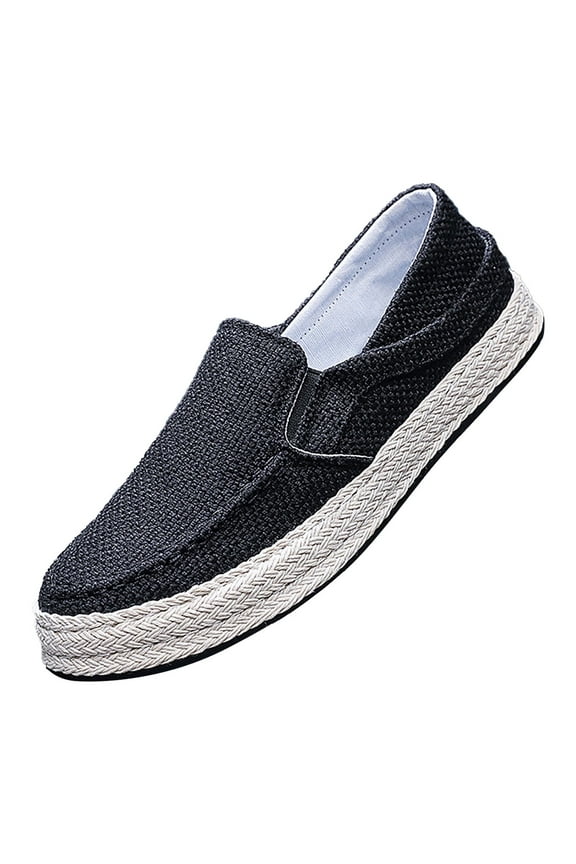 Canvas Loafers for Men Casual Boat Shoes Deck Shoes Walking Slip on Leisure Flat