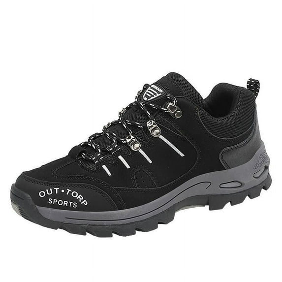 KELINFONG Low Top Hiking Shoes for Men Waterproof Trekking Trails Outdoor Work Shoes Walking Sneakers