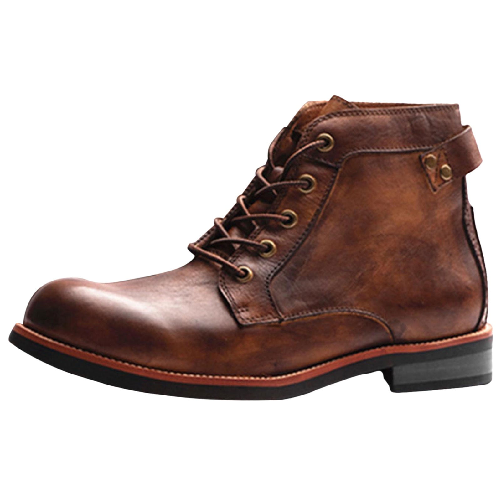 KELINFONG Men s Dressy Ankle Boots Business Formal Office Work Lace up Chelsea Chukka Boots Walmart