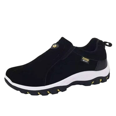 KELINFONG Men's Extra Wide Slip on Walking Shoes Lightweight Non-slip Breathable Casual Loafers for Standing