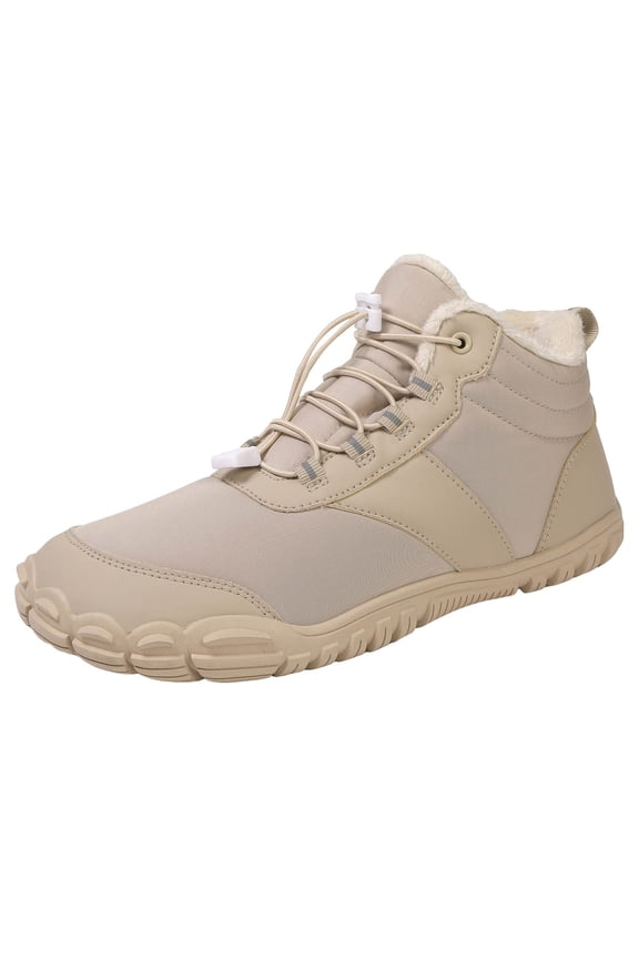 Men's Snow Boots Women's Winter Barefoot Shoes Hiking Boots Wide Toe Box High Top Ankle Booties