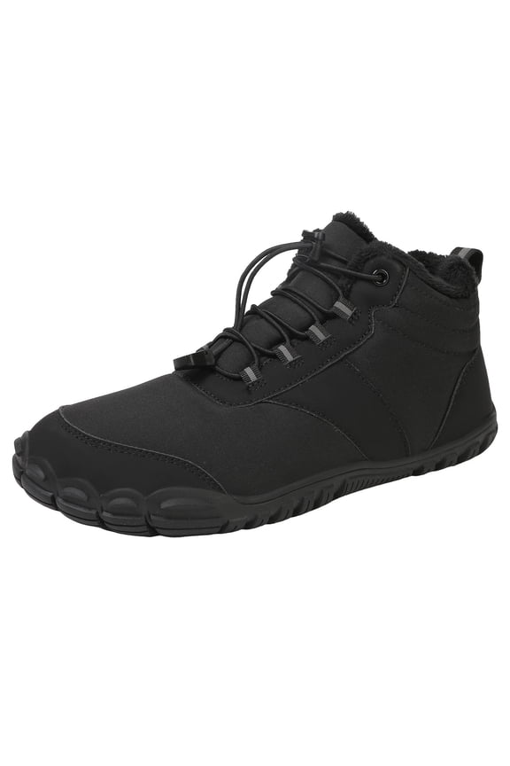 Men's Snow Boots Women's Winter Barefoot Shoes Hiking Boots Wide Toe Box High Top Ankle Booties