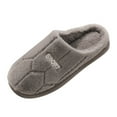 thumbnail image 1 of KELINFONG Men's Women's Warm Memory Foam Cute Suede Plush Fleece Lined Slip on Indoor Outdoor Clog House Slippers, 1 of 4