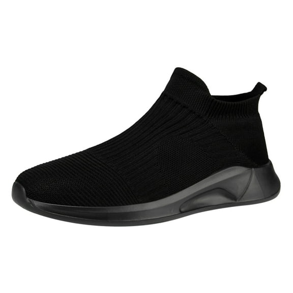 KELINFONG Mens Running Knit Lightweight Breathable Casual Sports Shoes Fashion Sneakers Slip on Walking Shoes